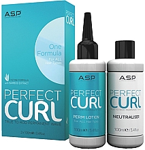 Парфумерія, косметика Набір - ASP Salon Professional Perfect Curl Perm + Fix (neitraliser/100ml+hair/lot/100ml)