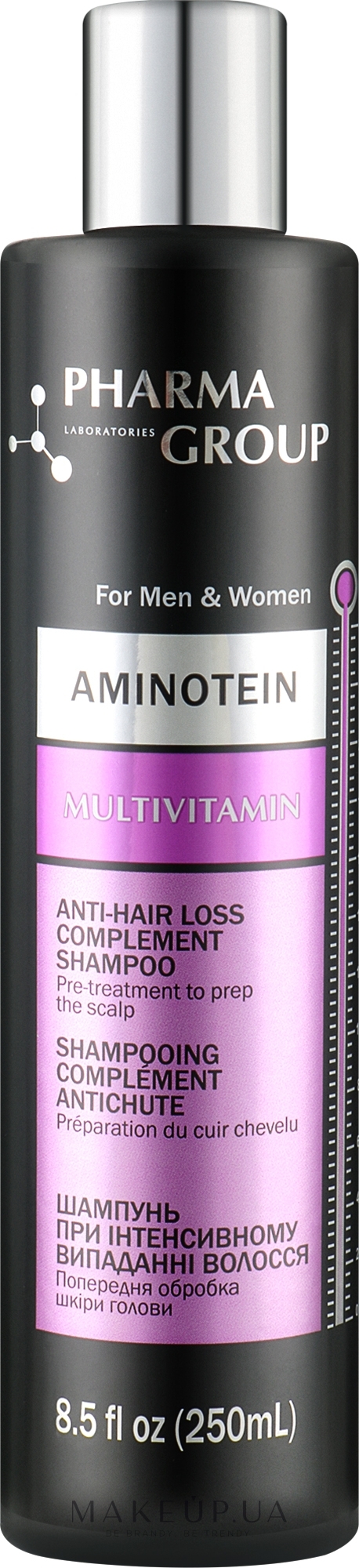 Шампунь при інтенсивному випаданні волосся - Pharma Group Laboratories Aminotein + Multivitamin Shampoo — фото 250ml