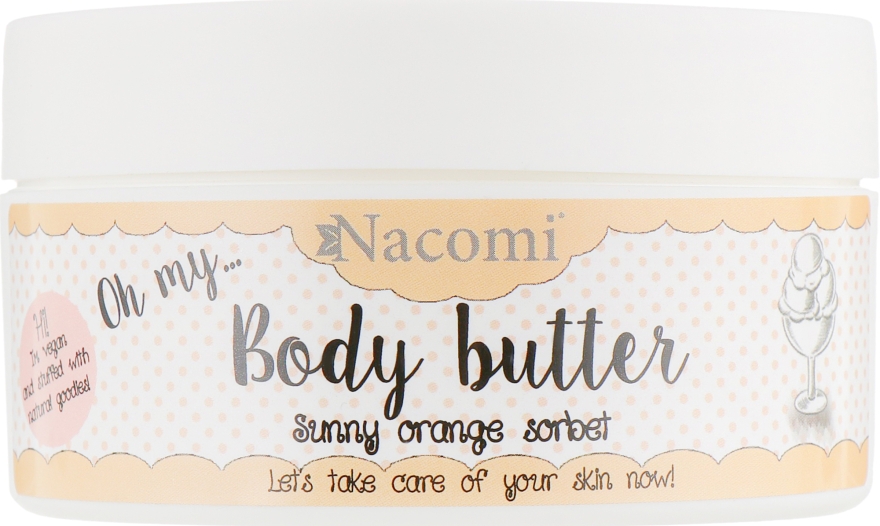 Масло для тела "Мандариновый сорбет" - Nacomi Body Butter Sunny Orange Sorbet — фото N2