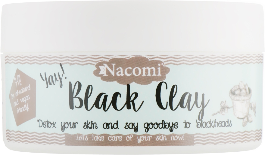 Глиняная маска для лица "Черная глина" - Nacomi Yay! Black Clay Detox Face Mask — фото N1