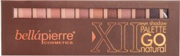 Духи, Парфюмерия, косметика Палитра из 12 компактных пигментов - Bellapierre 12 Eyeshadow Palette Go Natural