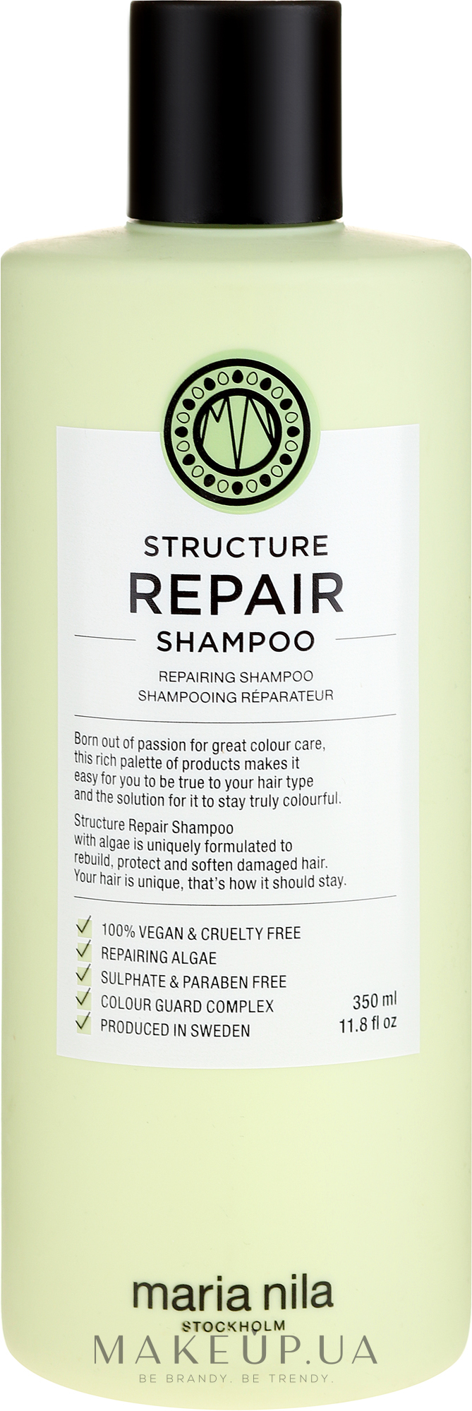 Шампунь для сухих и повреждённых волос - Maria Nila Structure Repair Shampoo — фото 100ml