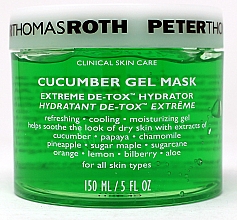 Огуречная гелевая маска - Peter Thomas Roth Cucumber Gel Mask Extreme De-Tox Hydrator — фото N1