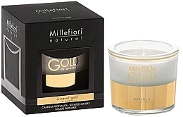 Ароматическая свеча "Минеральное золото" - Millefiori Milano Natural Mineral Gold Scented Candle  — фото N1