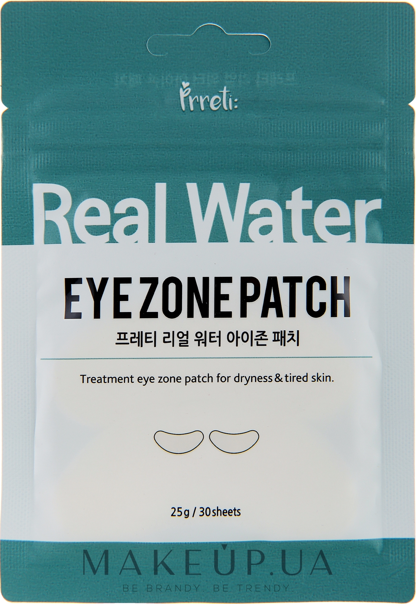 Тканевые патчи для зоны вокруг глаз - Prreti Real Water Eye Zone Patch — фото 30шт