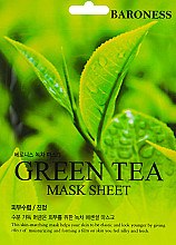Парфумерія, косметика Тканинна маска з екстрактом зеленого чаю - Beauadd Baroness Mask Sheet Green Tea