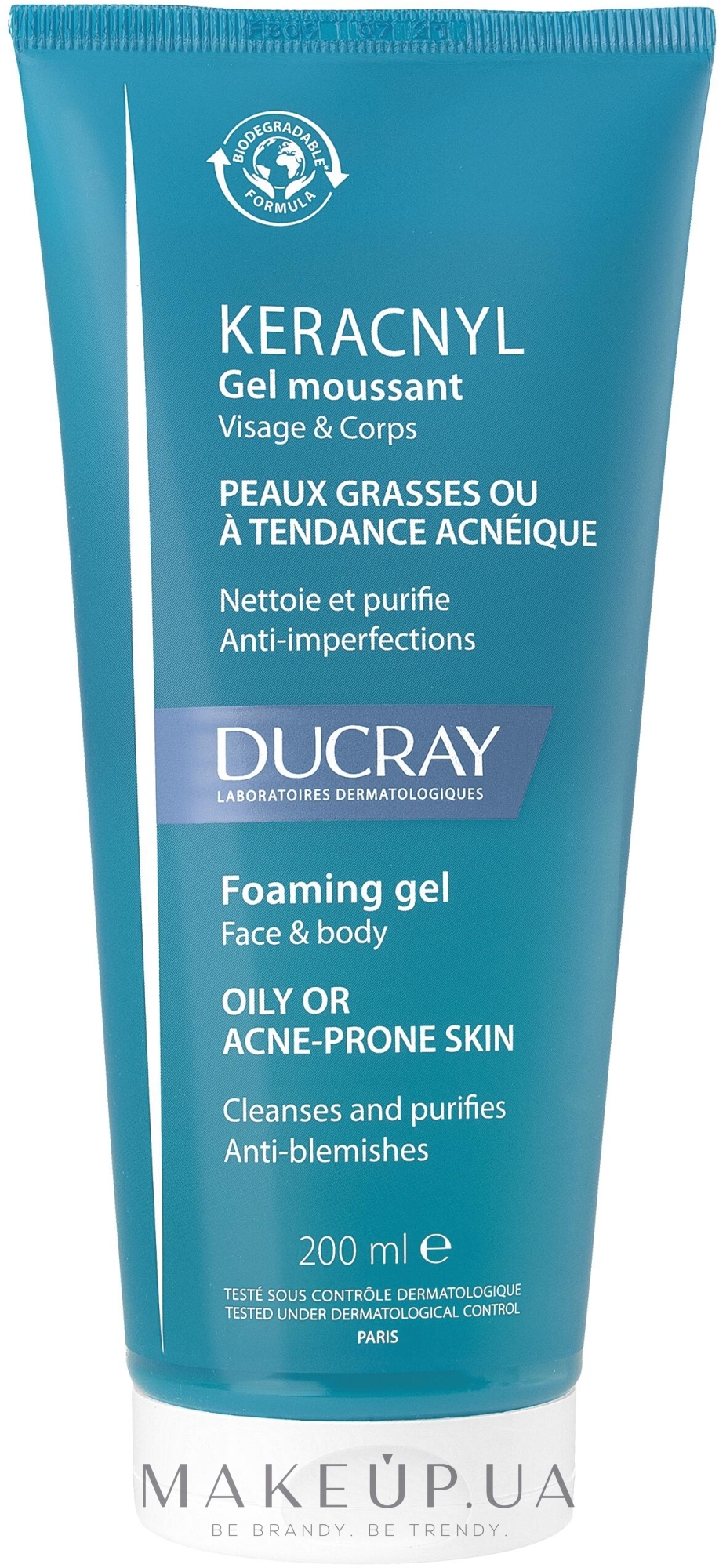 Ducray Keracnyl Foaming Gel - Очищающий гель для жирной кожи со склонностью  к акне: купить по лучшей цене в Украине | Makeup.ua