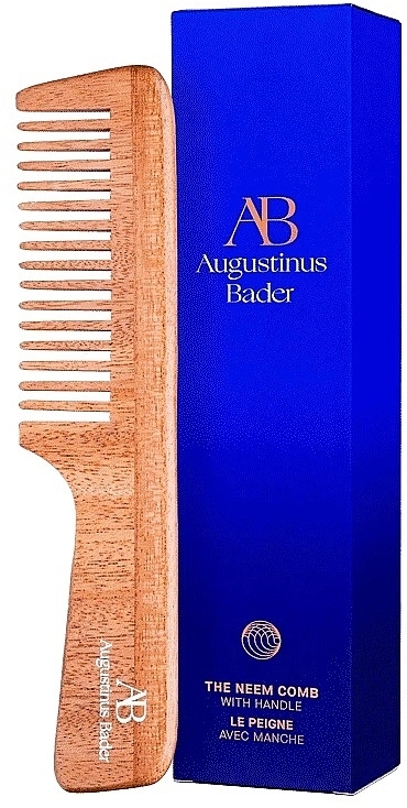Расческа из древесины нима с ручкой - Augustinus Bader The Neem Comb With Handle — фото N1