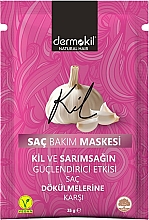 Маска против выпадения волос с глиной и чесноком - Dermokil Garlic Hair Care Mask (саше) — фото N1