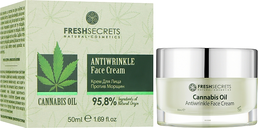 Крем для обличчя "Проти зморщок" - Madis Fresh Secrets Cannabis Oil Antiwrinkle Face Cream — фото N2