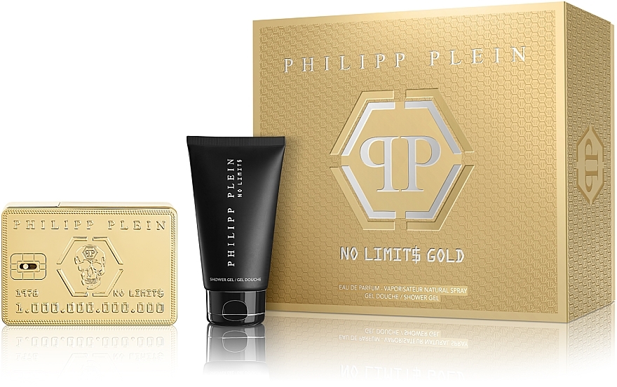 Philipp Plein No Limits Gold - Набір (edp/50ml + sh/gel/50ml) — фото N2