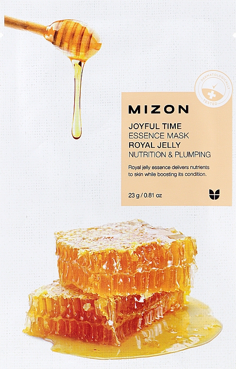 Тканевая маска с экстрактом маточного молочка - Mizon Joyful Time Essence Mask Royal Jelly — фото N1