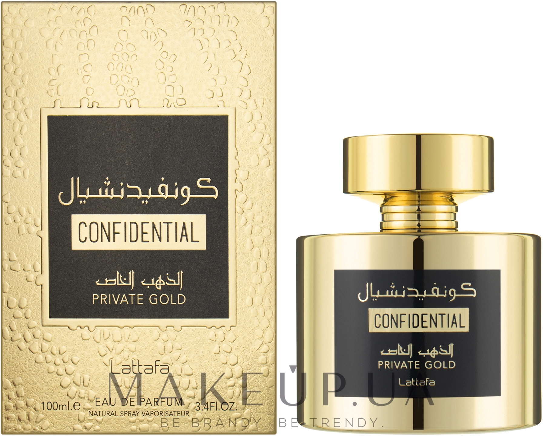 Lattafa Perfumes Confidential Private Gold - Парфюмированная вода — фото 100ml