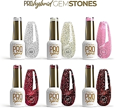 Набор из 6 лаков для ногтей в подарочной упаковке - Clavier ProHybrid Gold Gem Stones (nail polish/6x8ml) — фото N2