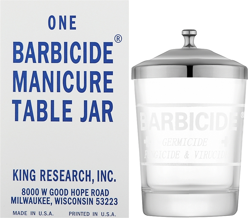 Стеклянный контейнер для стерилизации инструментов, 120 мл - Barbicide Jar — фото N2