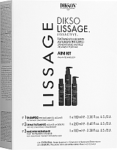 Набор для выпрямления волос - Dikson Dikso Lissage Lissactive Mini Kit (shm/100ml + h/cr/250ml + h/mask/100ml) — фото N1