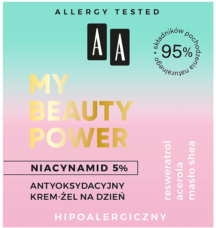 Антиоксидантный дневной крем-гель для лица - AA My Beauty Power Niacynamid 5% Antioxidant Day Cream-Gel — фото N3
