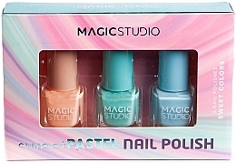 Набір лаків для нігтів - Magic Studio Sweet Pastel 3 Nail Polish Set (nail/polish/3x6ml) — фото N1