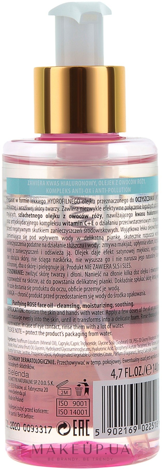 Bielenda Rose Care Cleansing Face Oil For Sensitive Skin