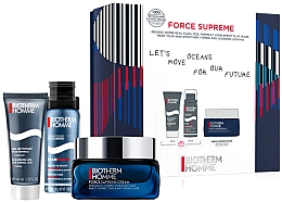 Духи, Парфюмерия, косметика Набор - Biotherm Homme Force Supreme Youth Architect (cr/50ml + shaving/foam/50ml + cl/gel/40ml)