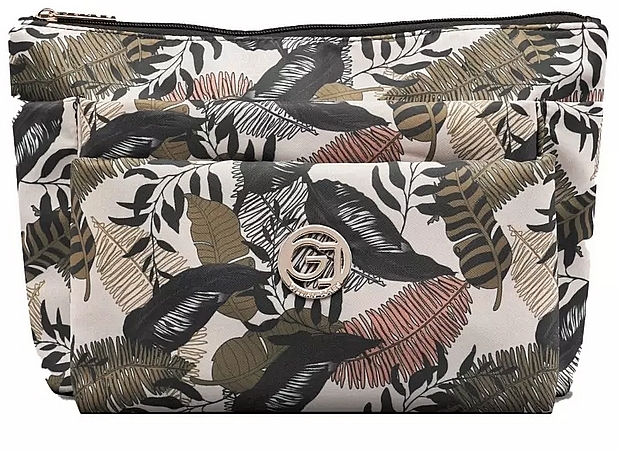 Косметичка - Gillian Jones 3 Room Cosmetics Bag Leaf Print — фото N1