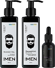 Набір - Chaban Natural Cosmetics Beauty Box "For Men" №28 (sh/250ml + serum/30ml + sh/gel/250ml) — фото N2