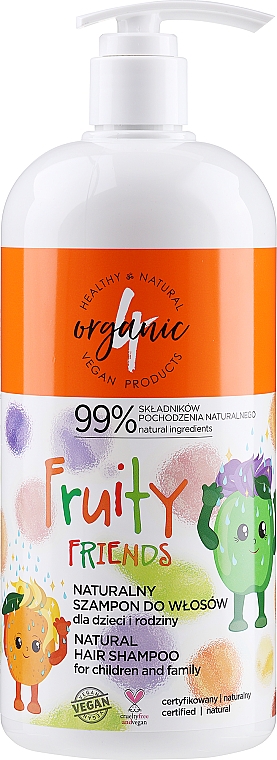 Шампунь для всієї сім'ї "Фруктовий" - 4Organic Fruity Shampoo For Children And Family