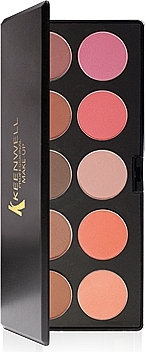 УЦЕНКА Палетка компактных румян для лица - Keenwell Make Up Profesional Paleta 10 Colours * — фото N1