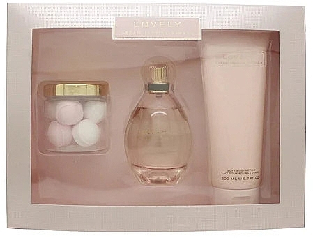 Sarah Jessica Parker Lovely - Набір (edp/100ml + bath/pearls/100g + b/l/200ml) — фото N1