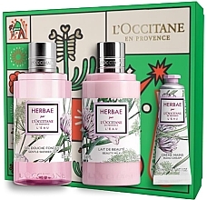 Духи, Парфюмерия, косметика L'Occitane En Provence Herbae L'eau - Набор (sh/g/250ml + b/milk/250ml + h/cr/30ml)