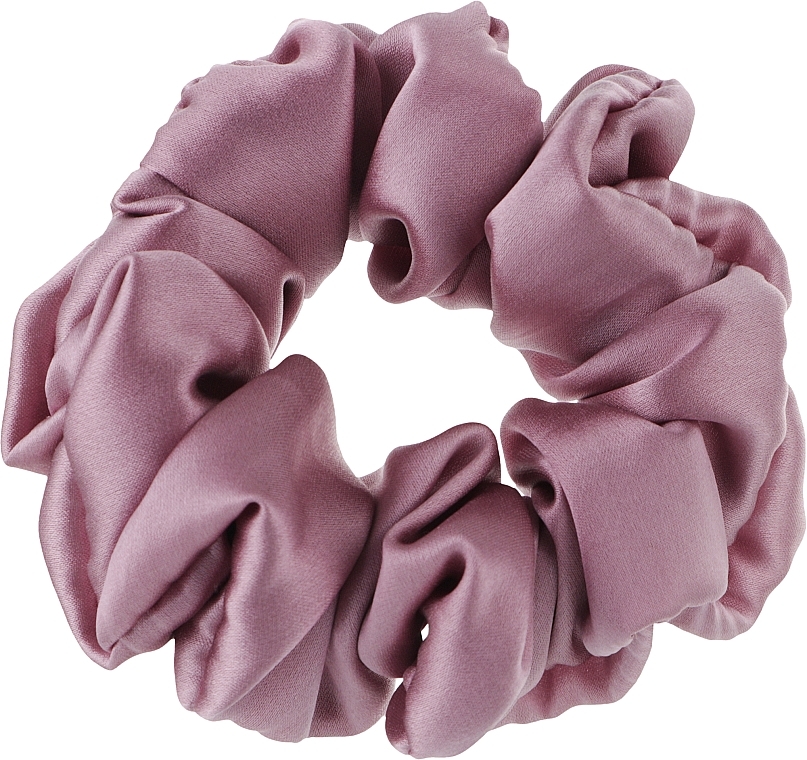 Резинка для волос из натурального шелка, розовая - ScrunchyUA — фото N1