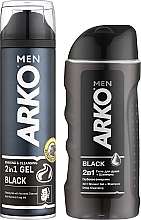 Подарочный набор - Arko Men Black (shaving/gel/200ml + sh/gel/260ml) — фото N2