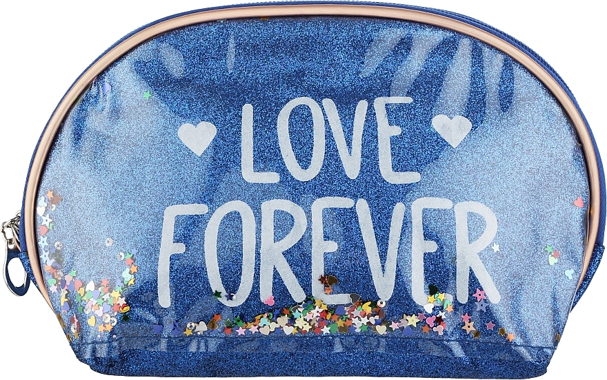 Косметичка CS1136A, синя - Cosmo Shop Love Forever — фото N1