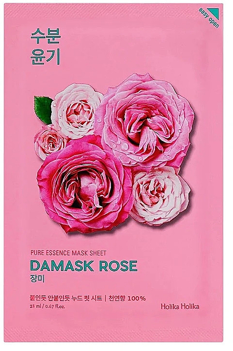 Тканевая маска "Дамасская роза" - Holika Holika Pure Essence Mask Sheet Damask Rose
