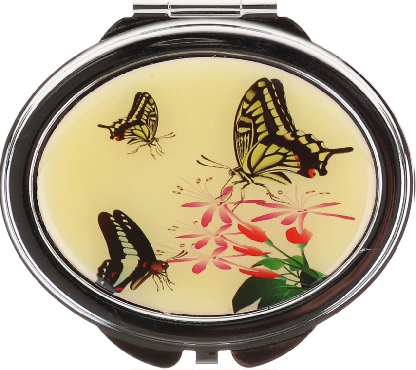 Зеркальце косметическое, "Бабочки", 85451, бабочка и цветок - Top Choice — фото N1