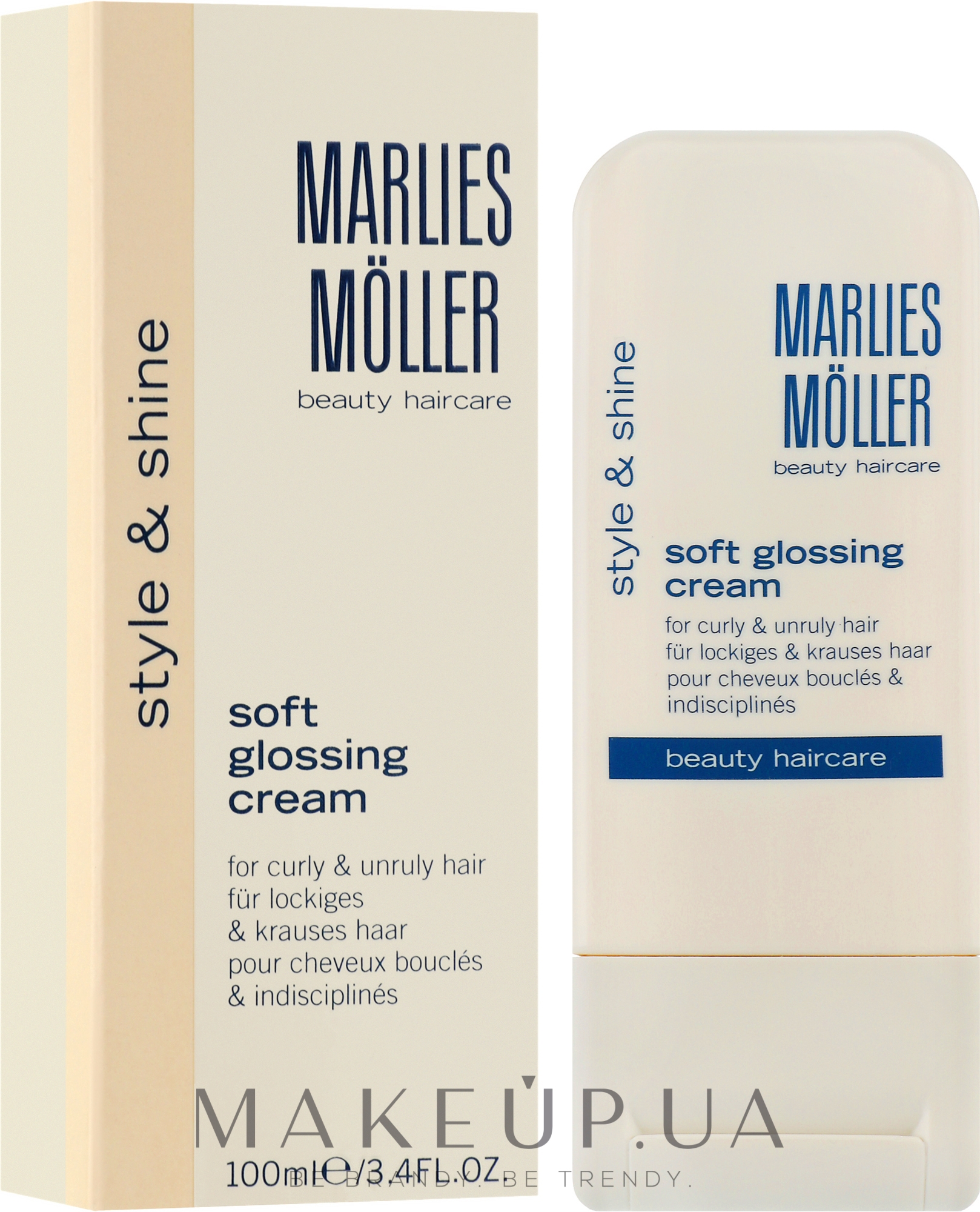 Крем-блеск для выпрямления волос - Marlies Moller Soft Glossing Cream — фото 100ml