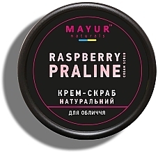 Парфумерія, косметика Натуральний крем-скраб для обличчя "Малинове праліне" - Mayur Raspberry Praline Cream Scrub