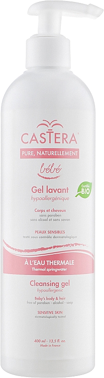 Органічний гель для гігієни тіла й волосся дітей - Castera Gel Lavant Hypoallergenique — фото N1