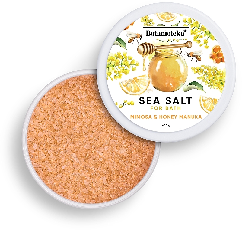 Соль морская для ванн "Мимоза и мед мануки" - Botanioteka Mimosa & Manuka Honey Bath Salt — фото N1