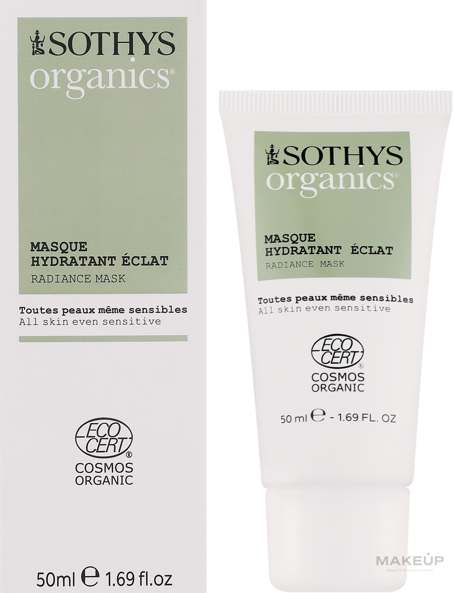 Маска для лица, увлажняющая - Sothys Organics Mask Hydratant Eclat — фото 50ml