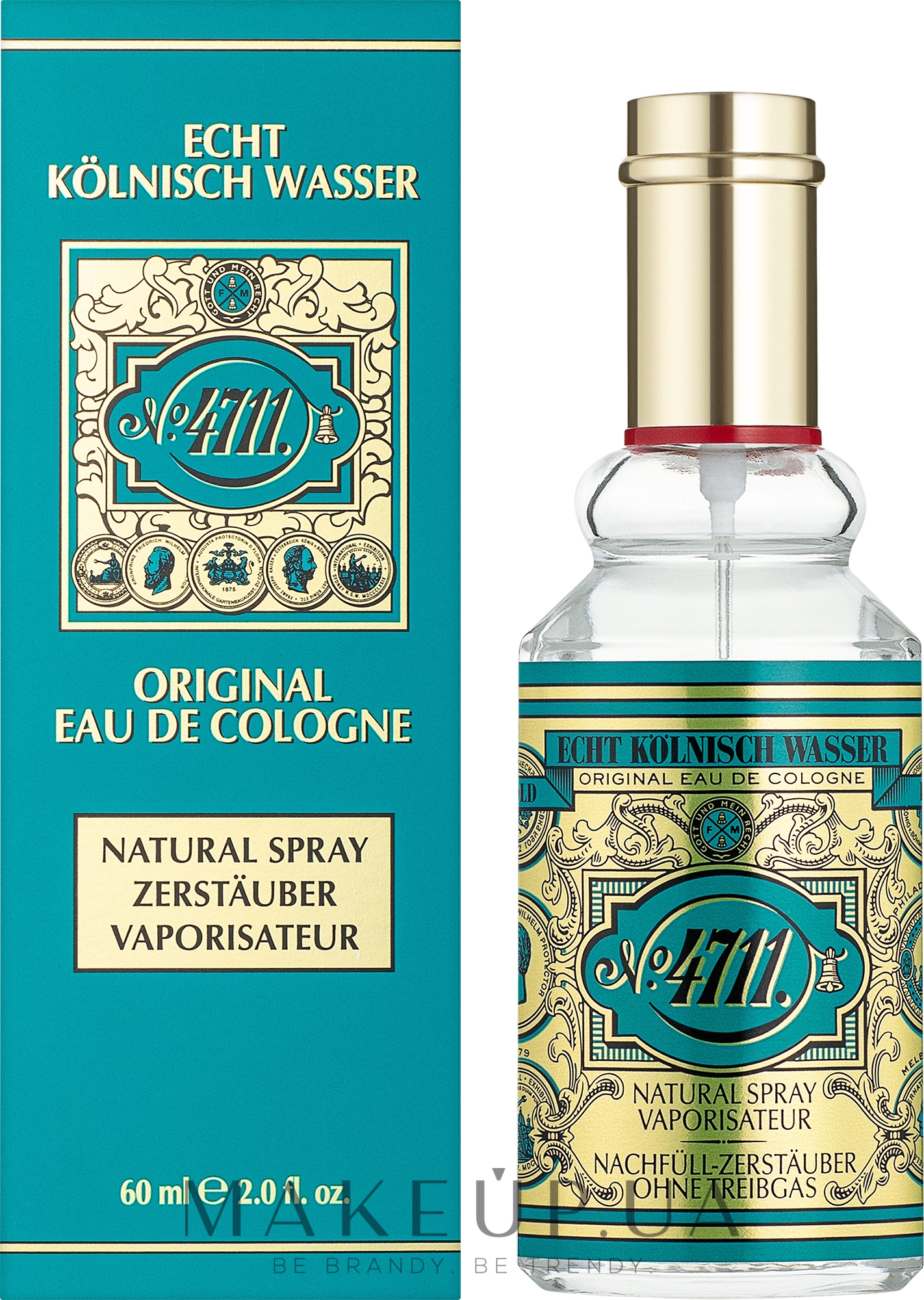 Maurer & Wirtz 4711 Original Eau de Cologne - Одеколон — фото 60ml