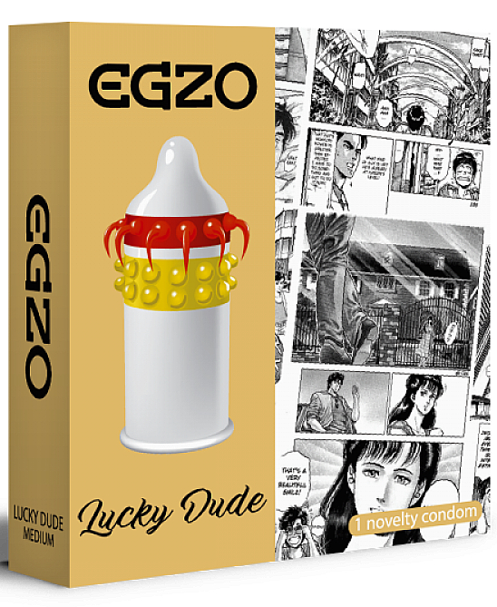 Презерватив с усиками "Lucky Dude" - Egzo — фото N1