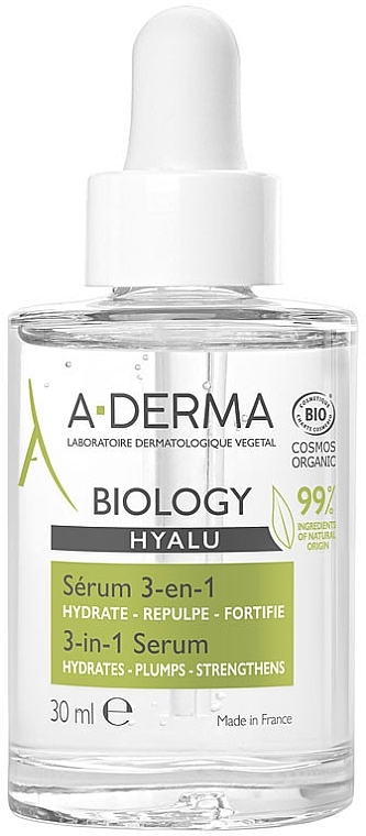 Сыворотка для лица - A-Derma Biology Biology Hyalu Serum 3-in-1 — фото N1