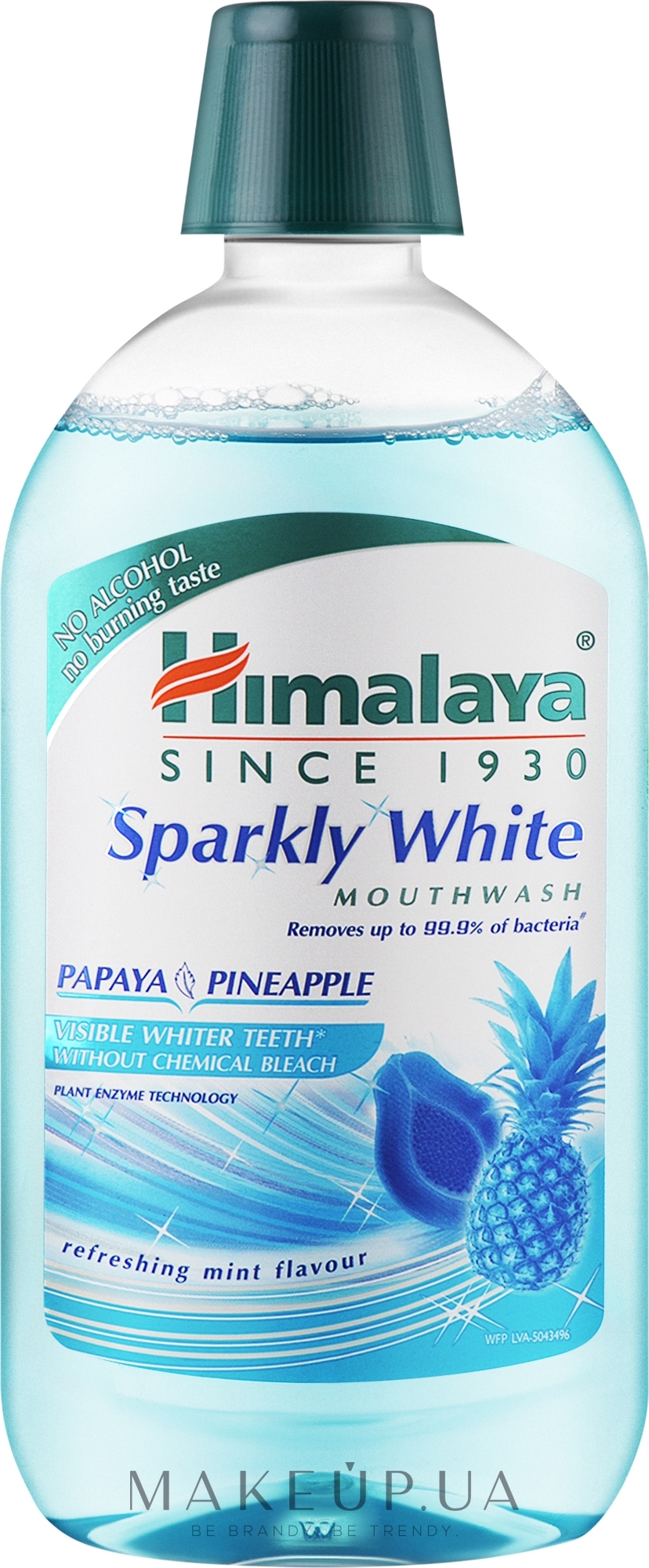 Ополаскиватель для полости рта "Папайя и ананас" - Himalaya Sparkly White Mouthwash — фото 450ml