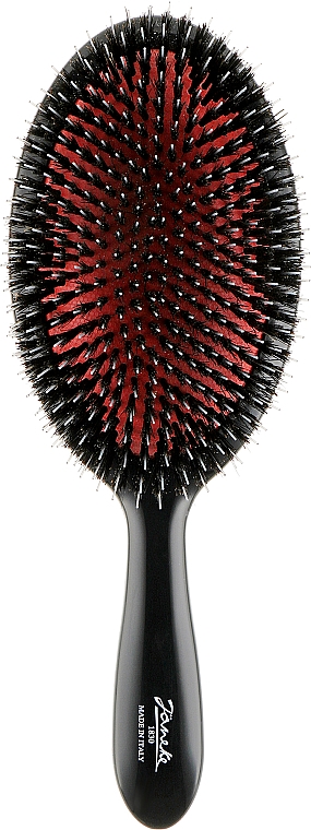 Расческа для волос с натуральной щетиной маленькая, 21M, черная - Janeke Black Hairbrush  — фото N1