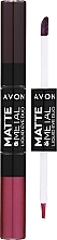 Жидкая помада для губ 2 в 1 - Avon Matte & Metal Liquid Lip Duo — фото N2