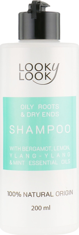 Шампунь для жирных корней и сухих кончиков - Looky Look Oily Roots & Dry Ends Shampoo