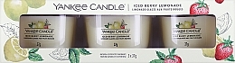Набор ароматических свечей "Ледяной ягодный лимонад" - Yankee Candle Iced Berry Lemonade (candle/3x37g) — фото N1
