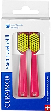 Набор сменных насадок для зубной щетки для путешествий CS 5460, розово-салатовые - Curaprox — фото N1
