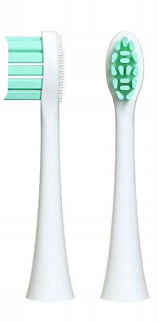 Сменная насадка для звуковой зубной щетки, мягкая, белая, 2 шт. - Feelo PRO White Soft — фото N1